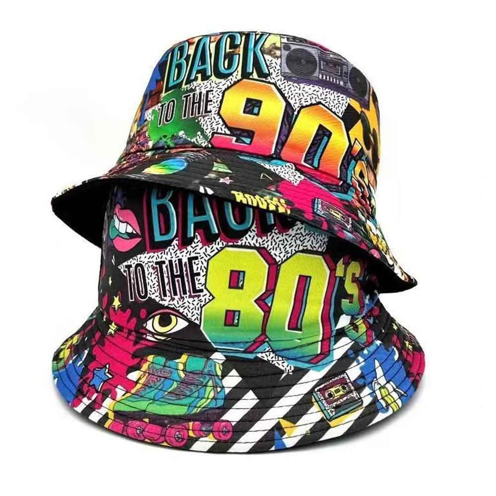 Packable Hat Nylon - قبعة دلو عتيقة الطراز من الثمانينات
