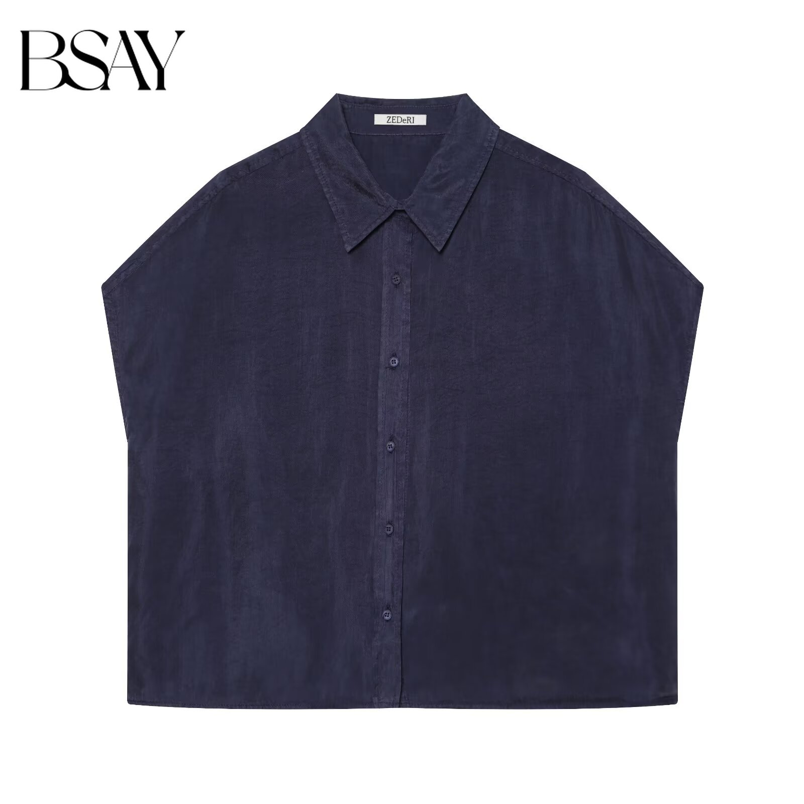 Shirt Camp Collar - BSAY جديد بلوزة نسائية عصرية بياقة