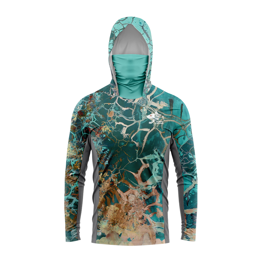 قميص صيد بغطاء رأس UPF50+ مع غ - مراجعة Tee Graphic Print وسعره