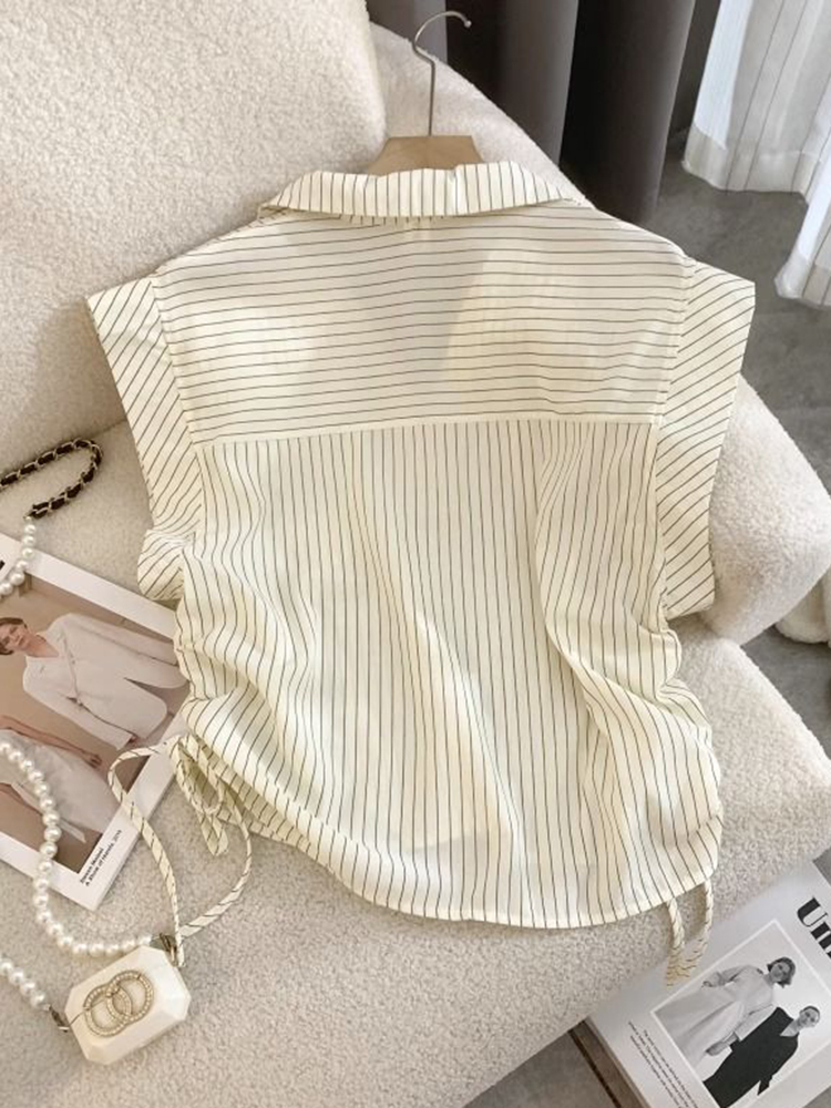 Jmprs قميص نسائي مخطط بأحرف عت - مراجعة Shirt Camp Collar وسعره