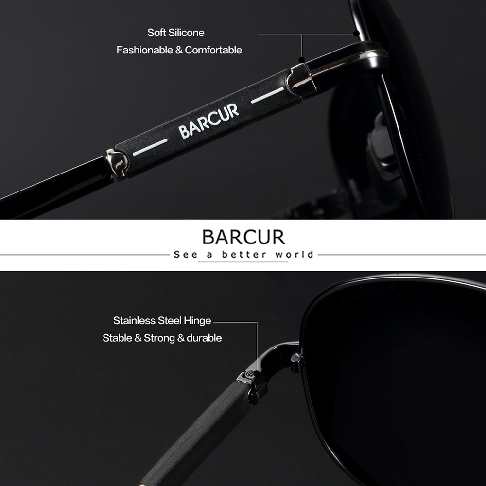 BARCUR الاستقطاب الرجال النظار - مراجعة Sunglasses Aviator Polarized وسعره
