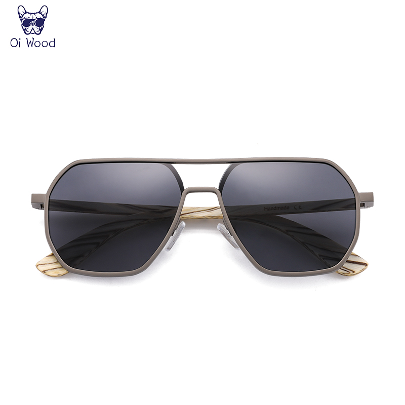 Oi الخشب جودة عالية موضة سبيكة - مراجعة Sunglasses Aviator Polarized وسعره