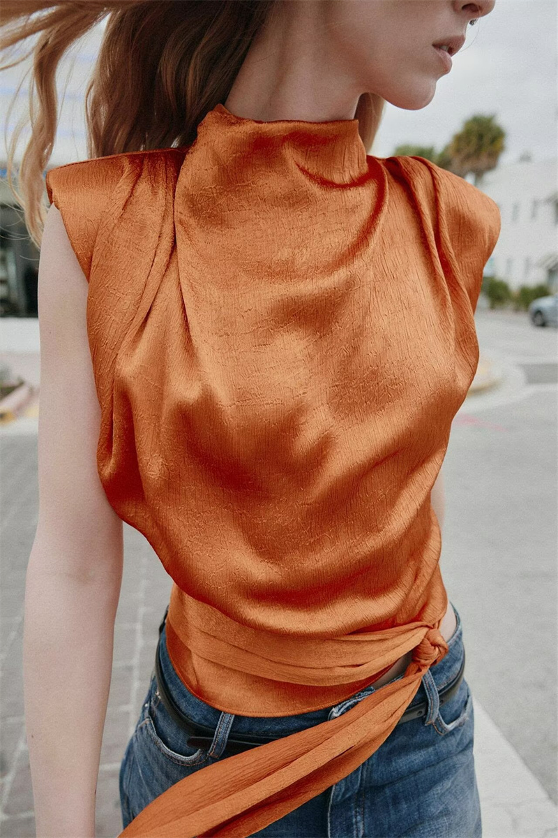 بلوزة قصيرة بدون أكمام بياقة ش - مراجعة Shirt Camp Collar وسعره