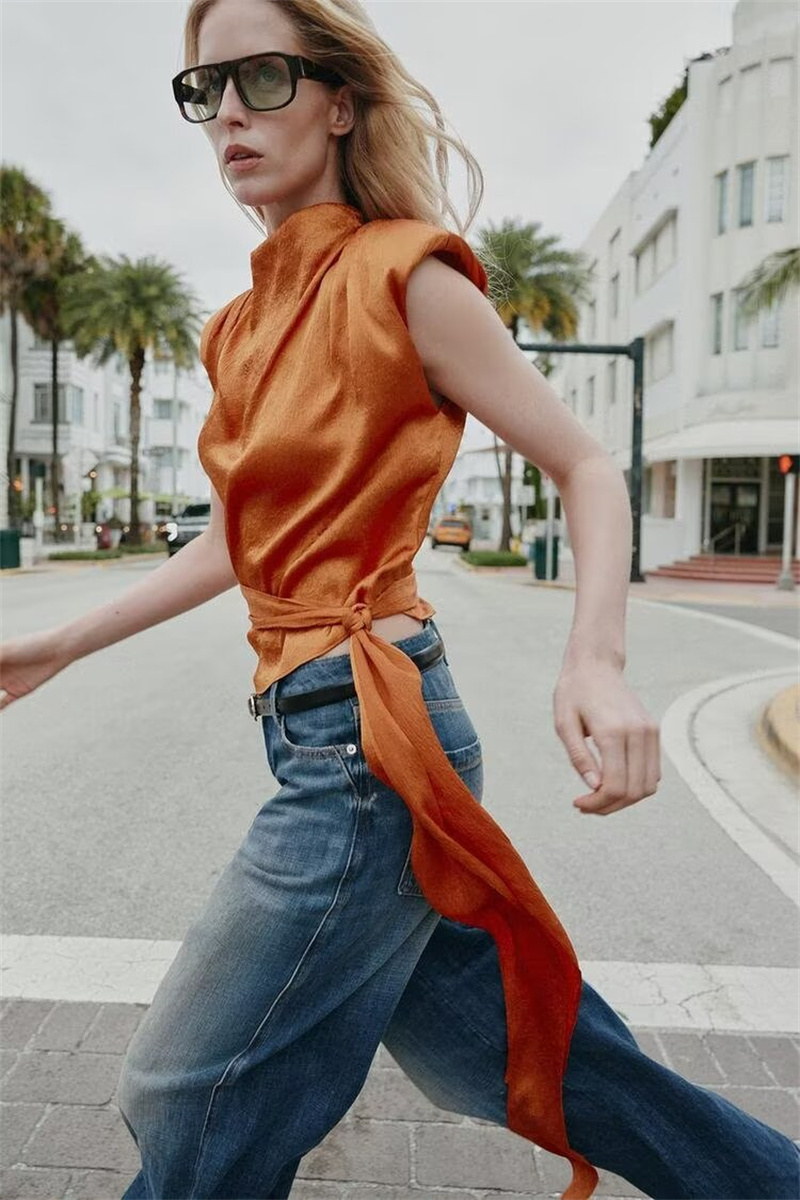 بلوزة قصيرة بدون أكمام بياقة ش - مراجعة Shirt Camp Collar وسعره