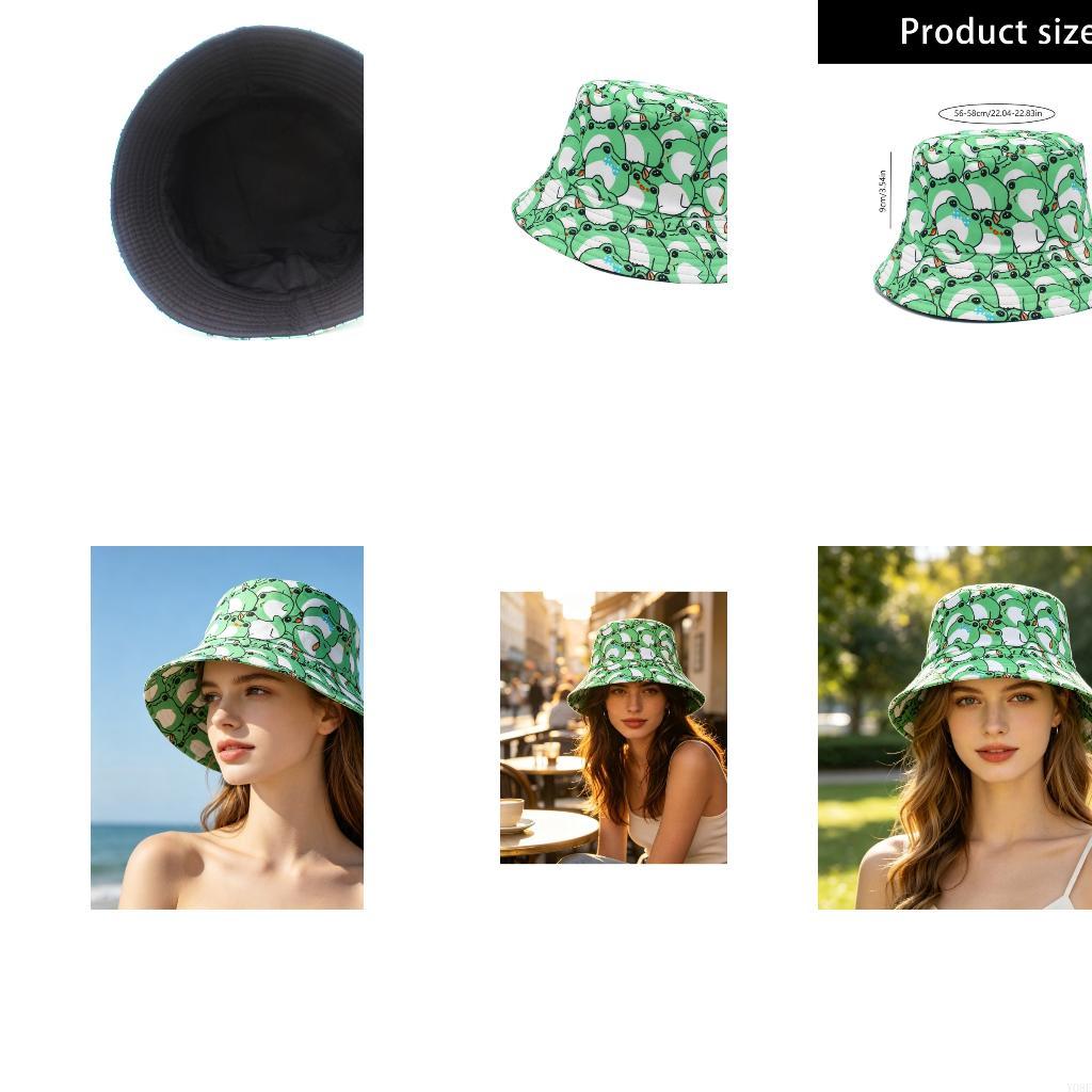 قبعة دلو مطبوعة على شكل ضفادع  - مراجعة Packable Hat Nylon وسعره
