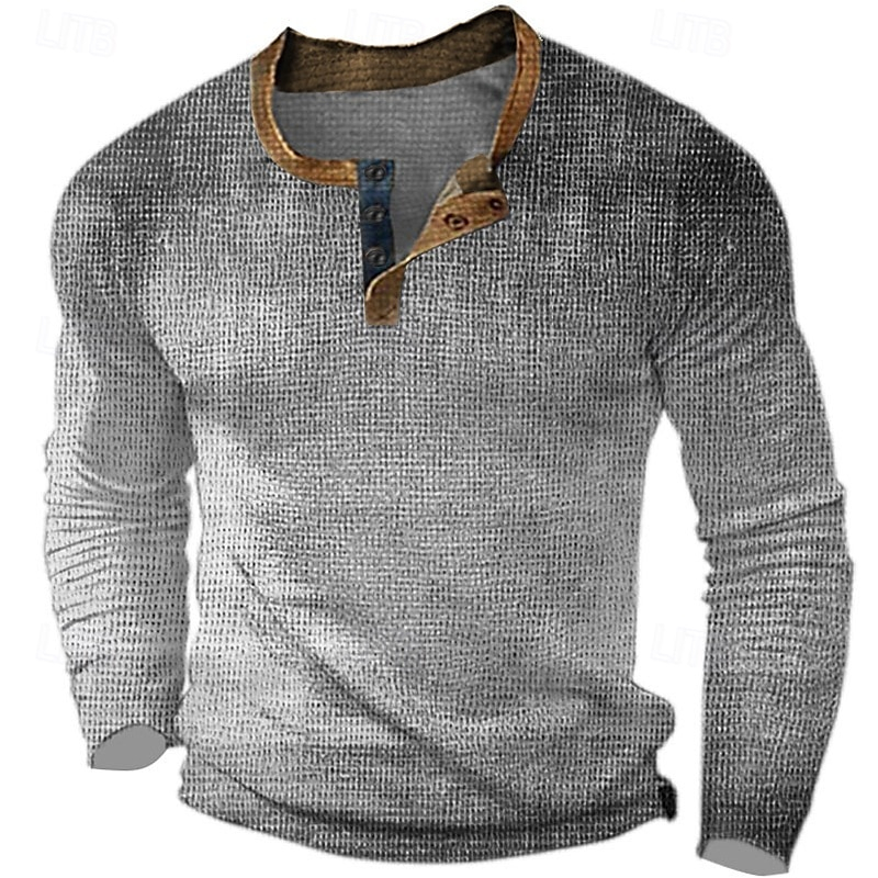 قميص هينلي رجالي بتصميم جرافيك - مراجعة Tee Graphic Print وسعره