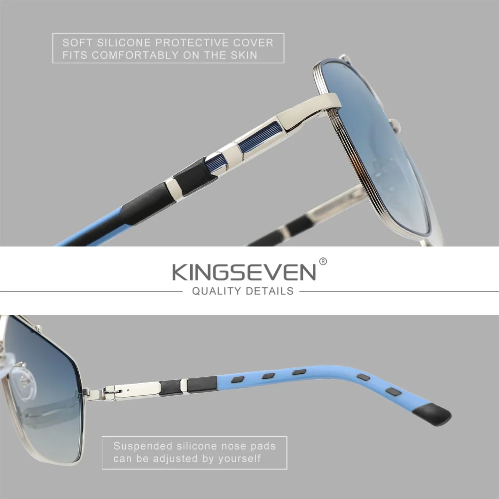 KINGSEVEN جديد النظارات الشمسي - مراجعة Sunglasses Aviator Polarized وسعره